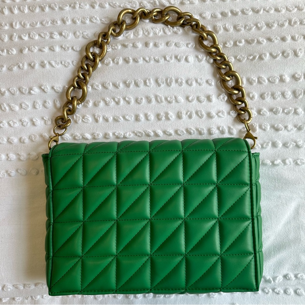 Zara Quilted Chain Strap Shoulder Bag